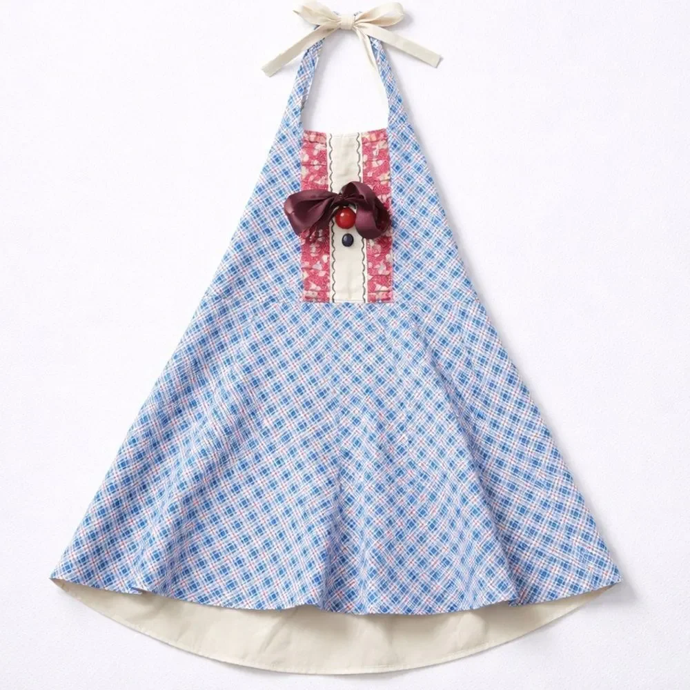 Ollie and Maggie sweet home dress halter blue and red plaid size 3
